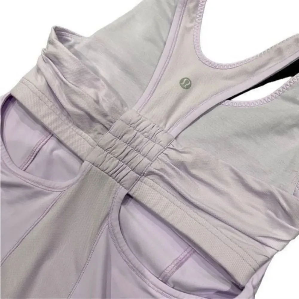 Lululemon tone it tank top pretty purple size 6